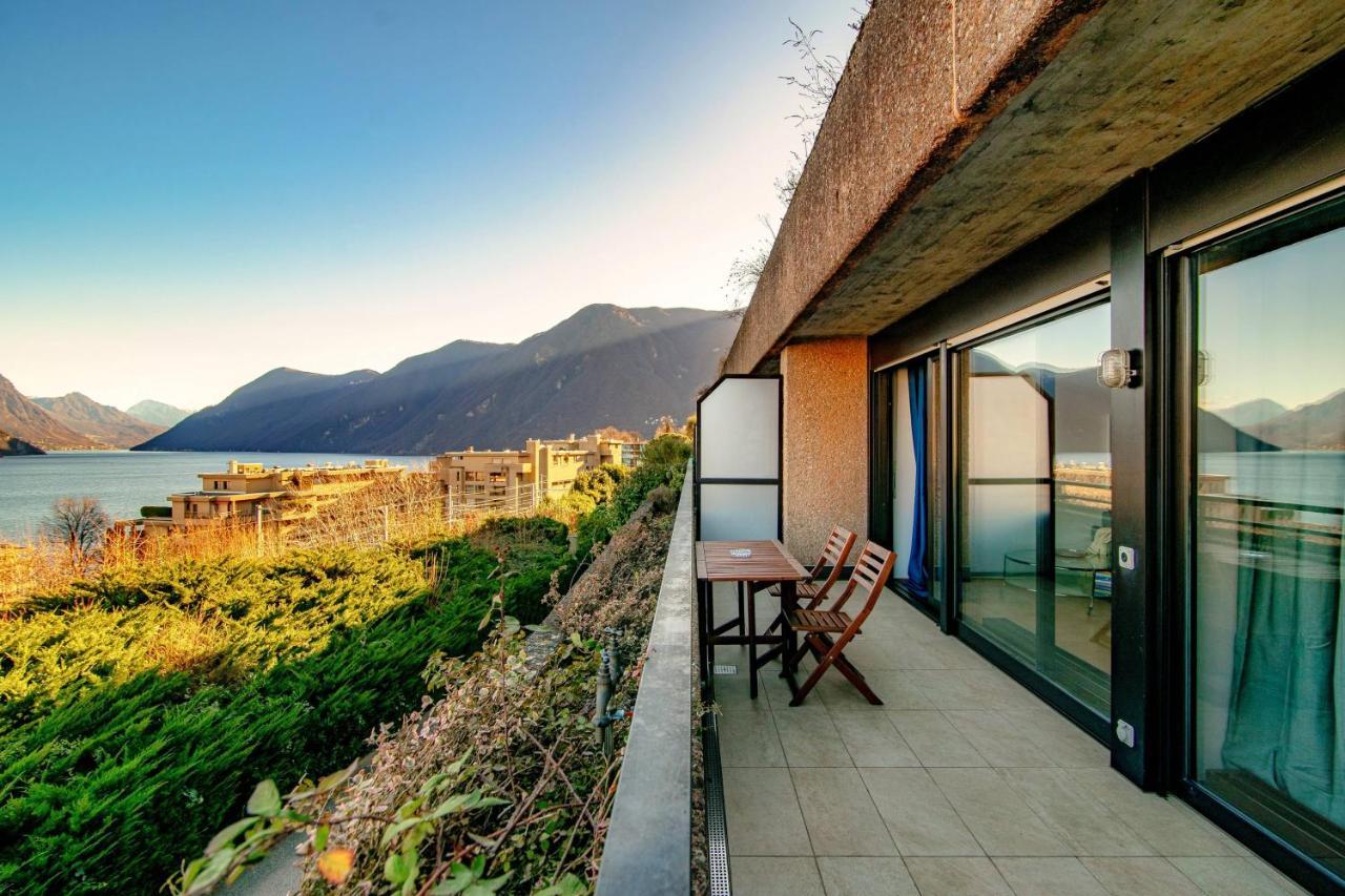 Paradise By Quokka 360 - With A 180 View Of The Gulf Of Lugano Appartement Paradiso Buitenkant foto