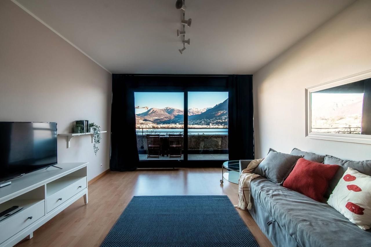 Paradise By Quokka 360 - With A 180 View Of The Gulf Of Lugano Appartement Paradiso Buitenkant foto